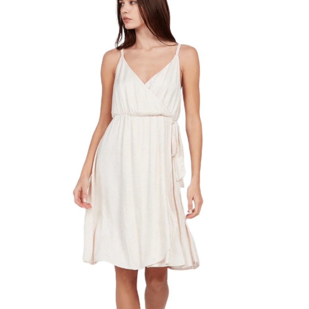 Volcom Static Bloom Dress Tan Large